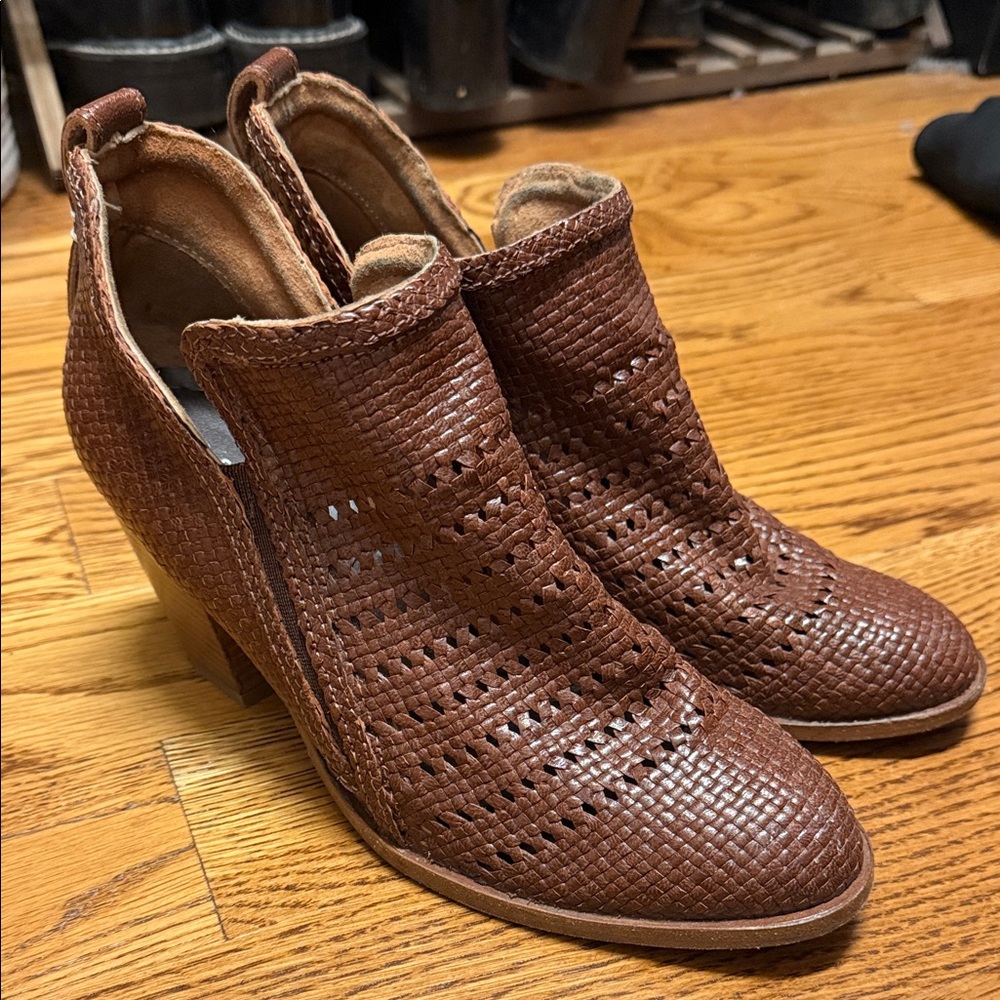Jeffrey Campbell Brown Textured Ankle Boots
